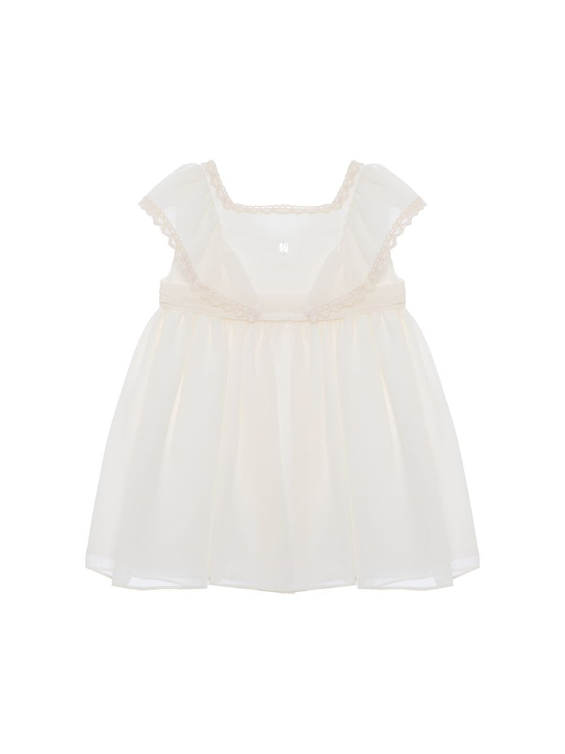 Emily Ivory Chiffon Dress