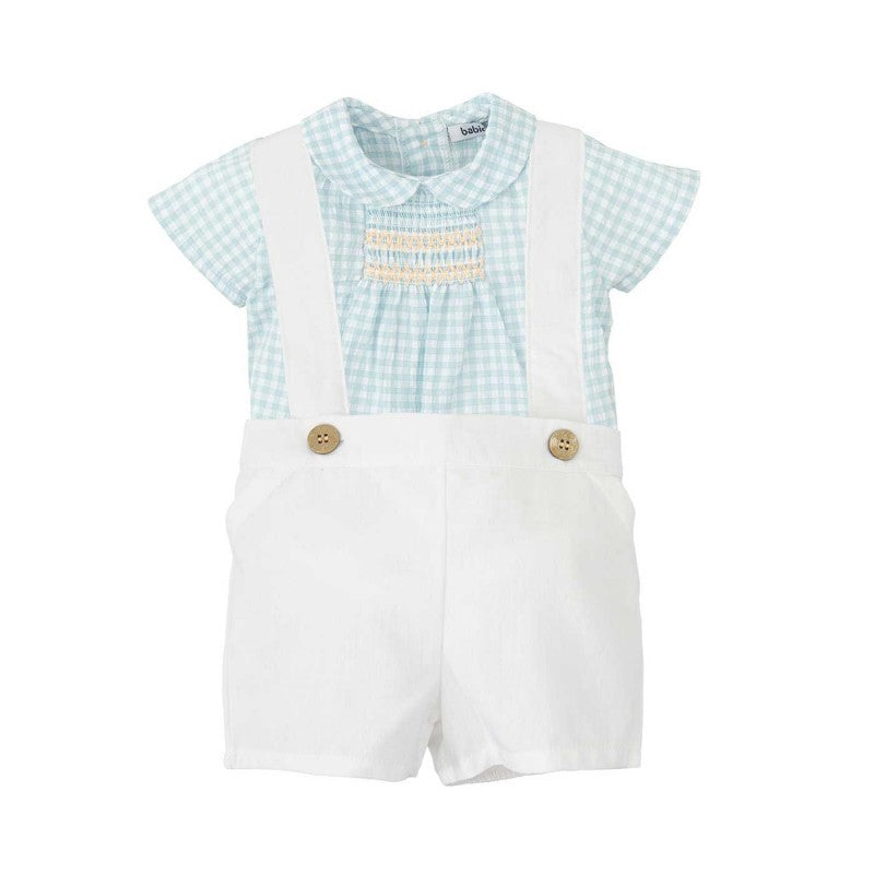 Luccas Mint Gingham
Overall Set (12M, 18M)