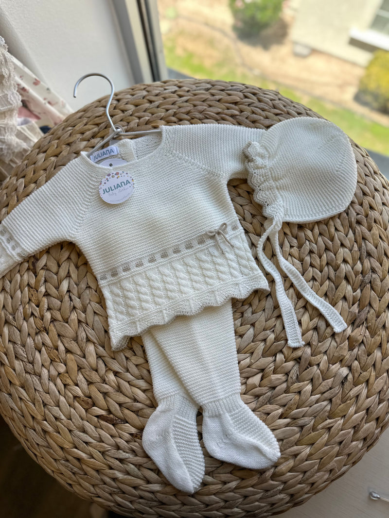 Ivory & Beige Knit Set