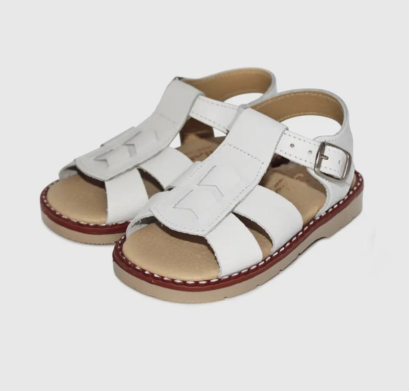 White Leather Sandals