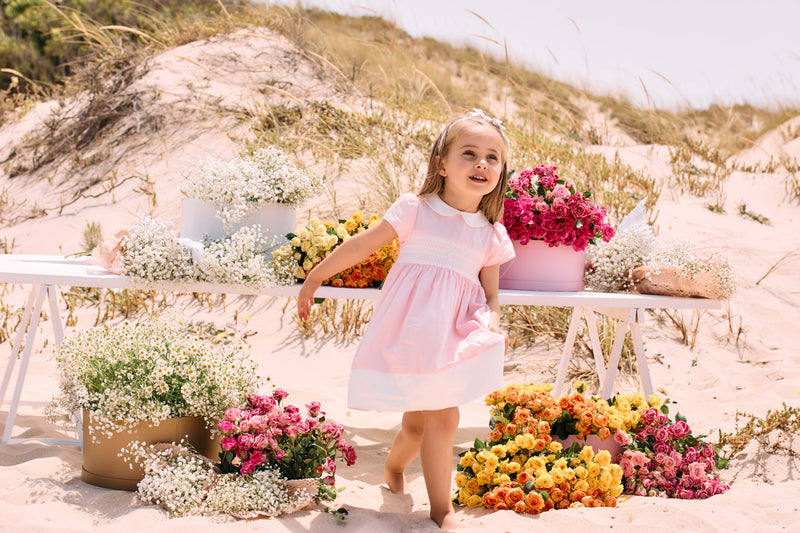 Eloisa Pink Satin Dress