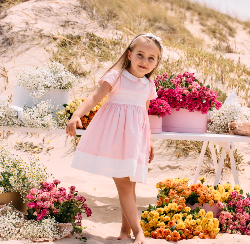 Eloisa Pink Satin Dress