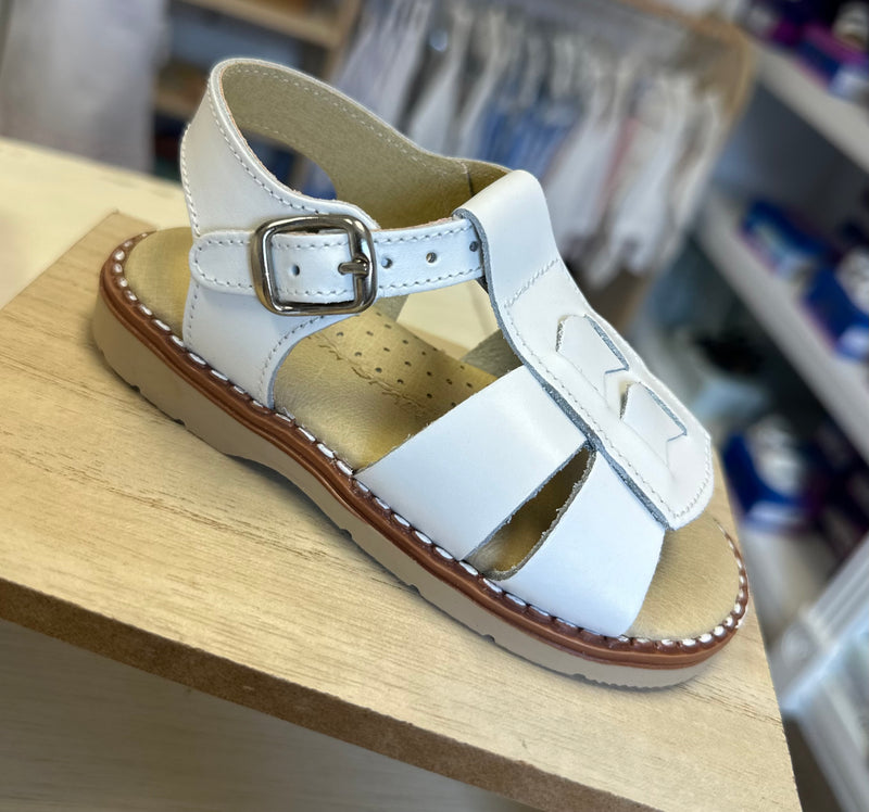 White Leather Sandals