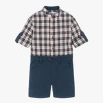 Mikel Navy Tartan Set