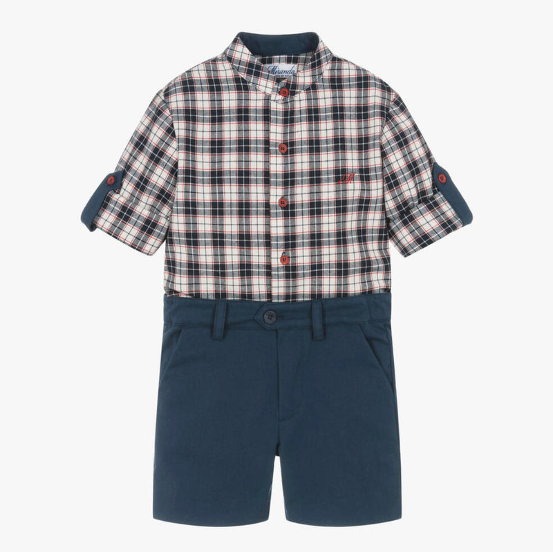 Mikel Navy Tartan Set