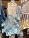 Baby Blue Knee High Bow Socks