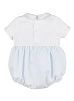 Adam Light Blue Smocked Bubble