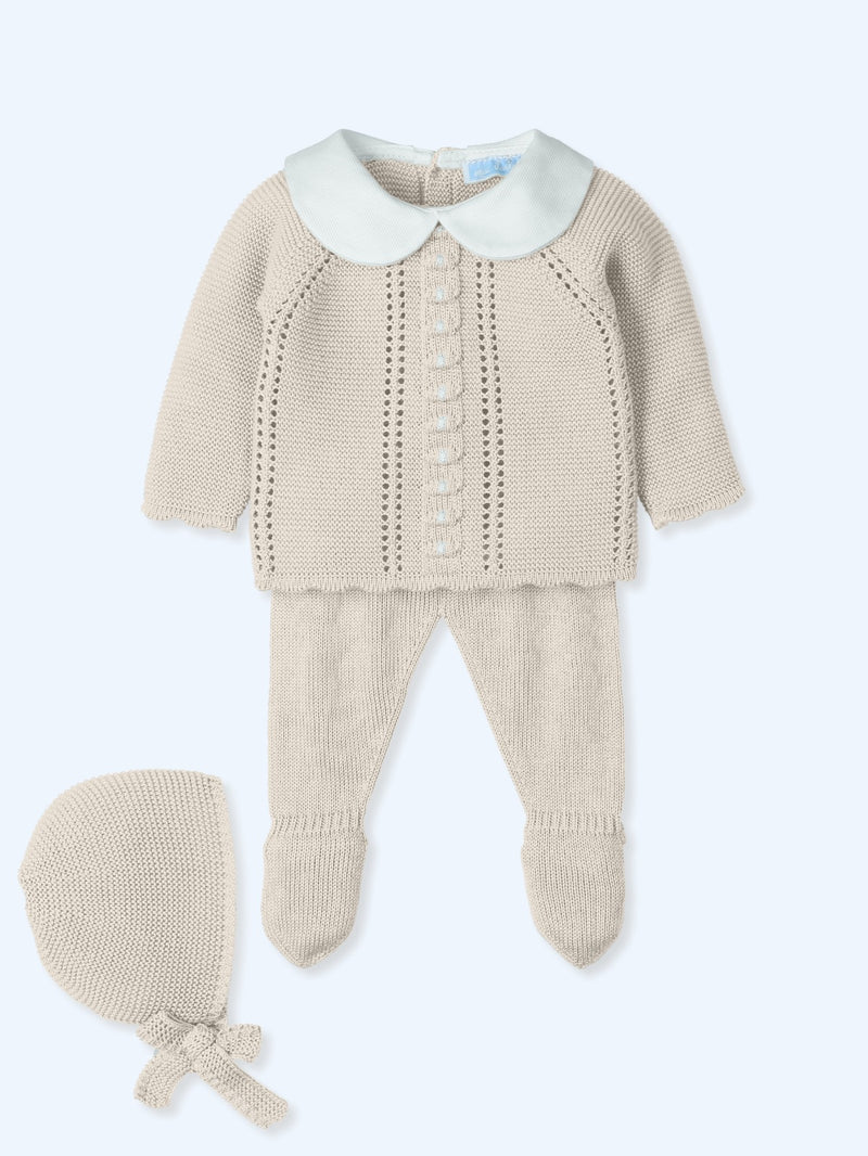 Vincent Beige Knit Set