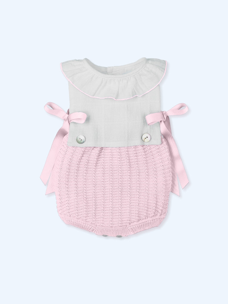 Eliana Pink Knit Romper