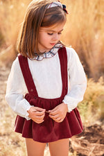 Alicent Burgundy Suspender Set