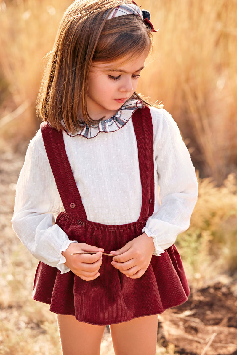 Alicent Burgundy Suspender Set