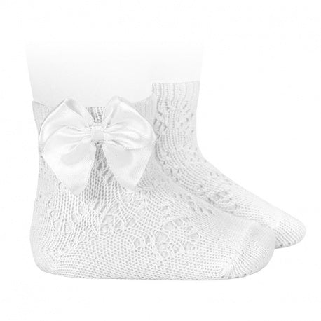 White Crochet Ankle Socks